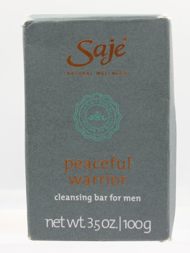Saje Natural Wellness Peaceful Warrior Cleansing Bar Soap for Men 100g/3.3oz
