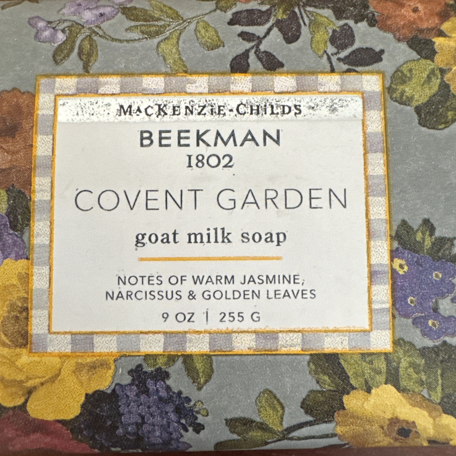 NEW Beekman 1802 x Mackenzie Childs Goat Milk Soap Covent Garden 9 oz Bar