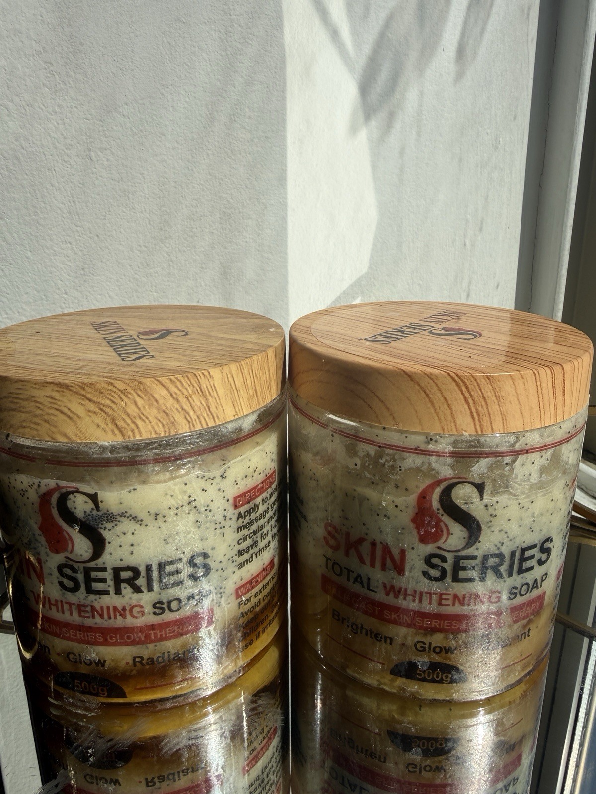 Skin Series Total Whitening Body Soap Bar, 500 g, Beige Speckled Round