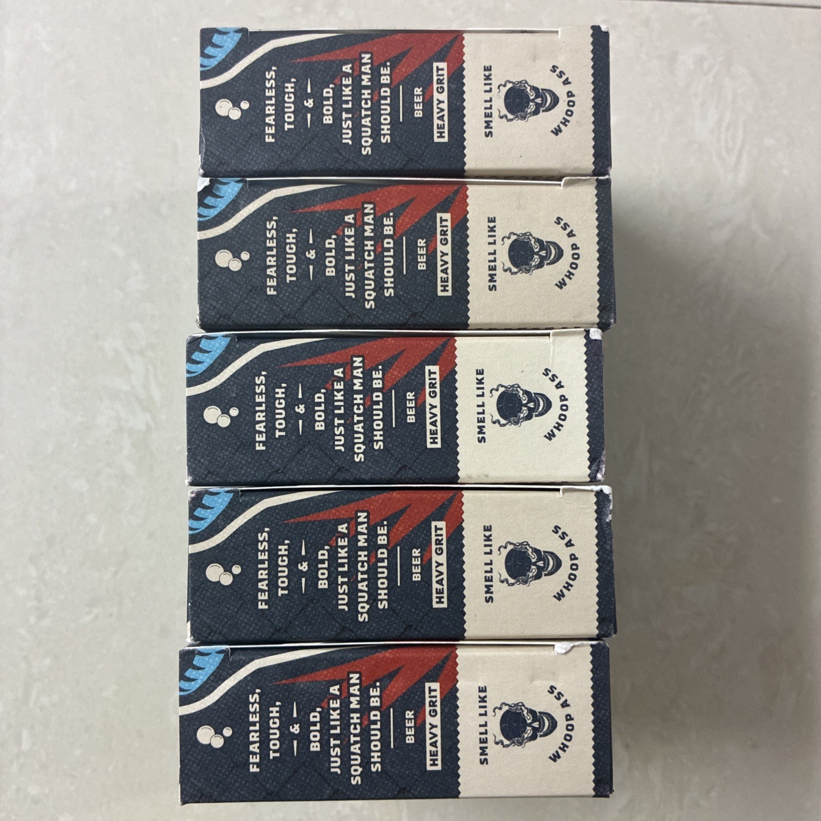 5 New Dr Squatch Stone Cold Stunner Limited WWE Heavy Grit Mens Natural Soap Lot