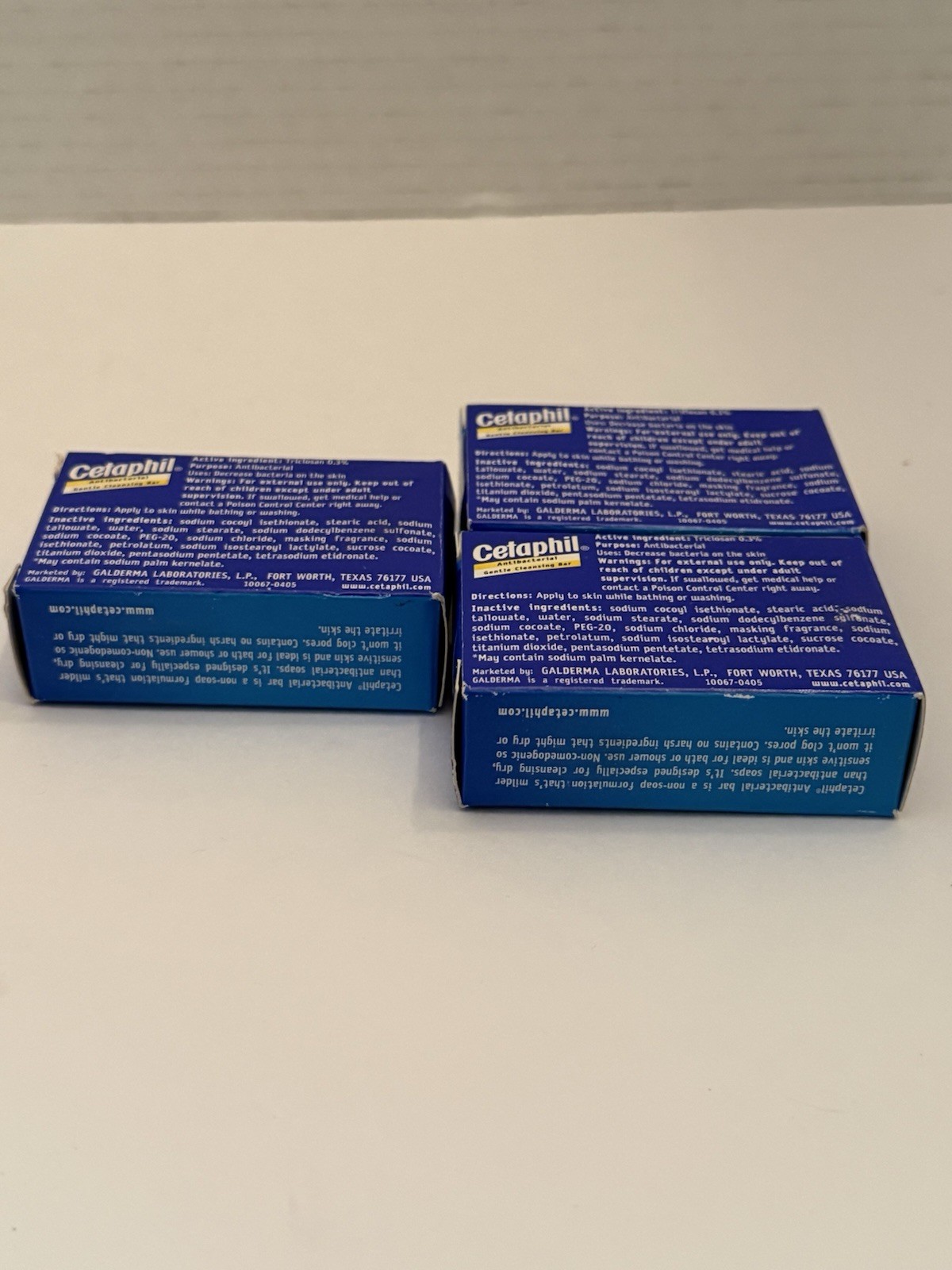 3 New Vintage CETAPHIL Gentle Cleansing Bars 1oz Trial Size Prop