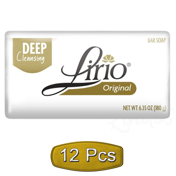 12Pc Lirio Original Bar Soap 6.35oz 180g Deep Cleansing Bath Body Wash Tradition