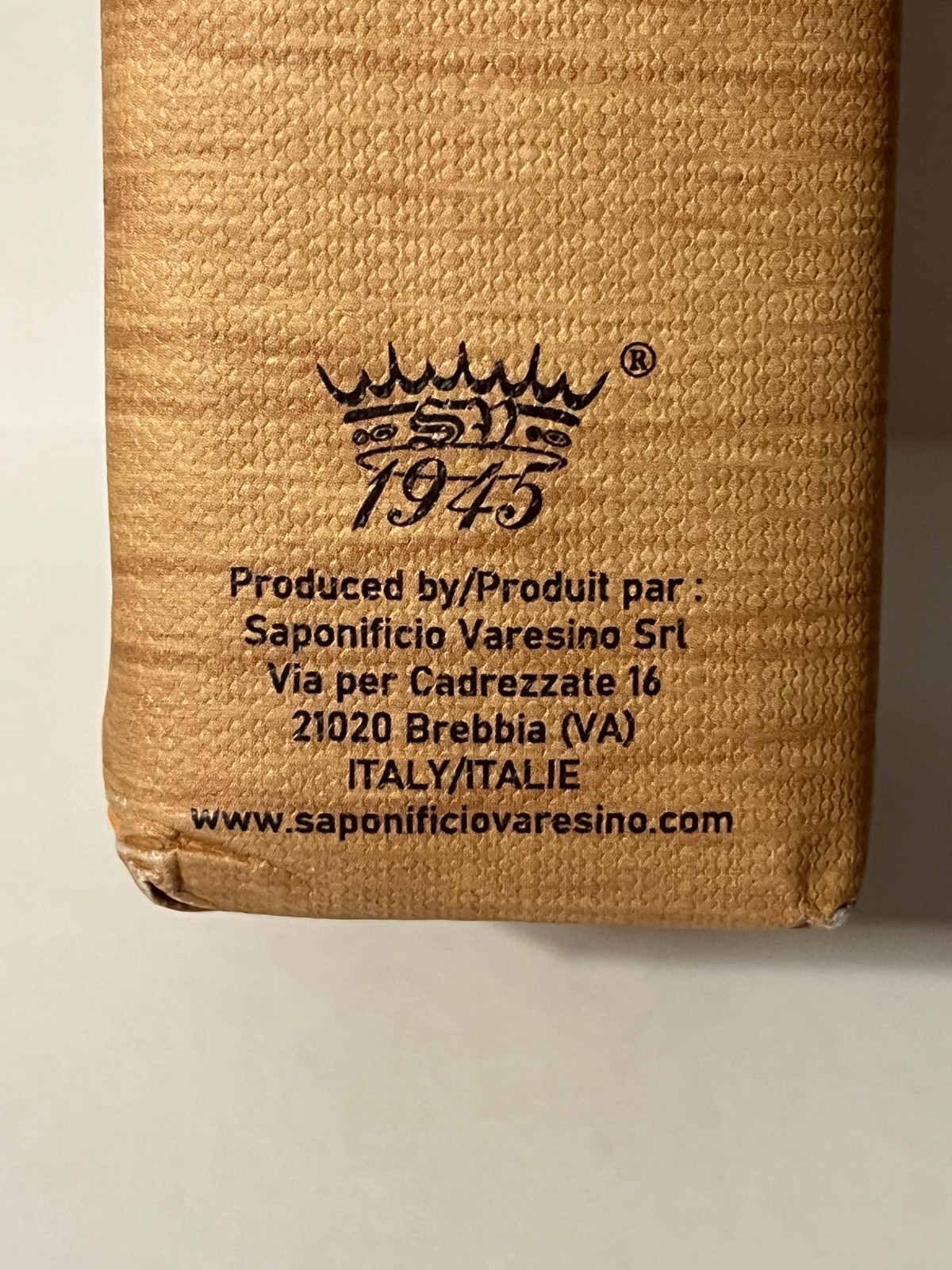 Saponificio Varesino Old Bourbon Face & Body Artisanal Soap – 10.5 OZ – NEW