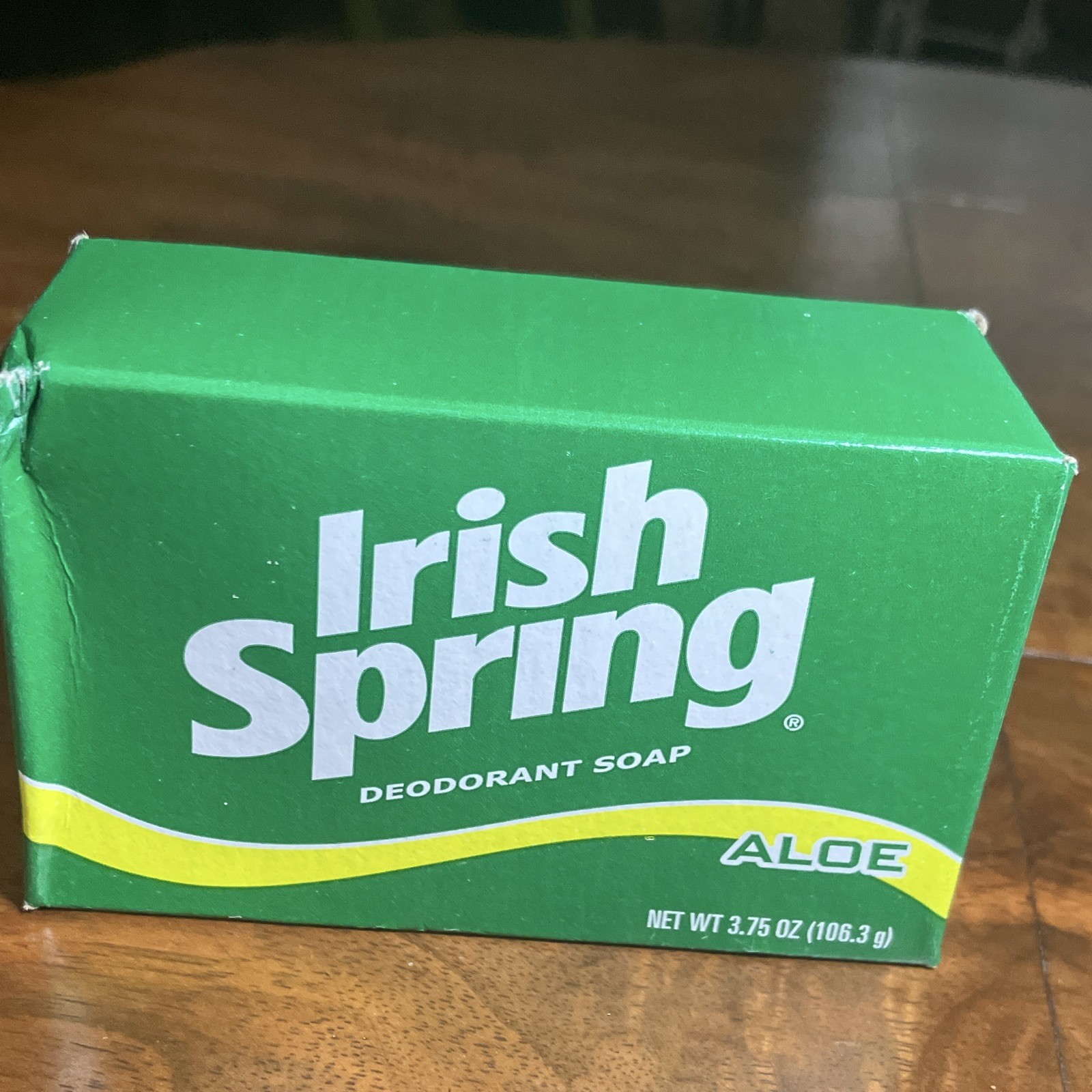 Irish Spring Aloe Deodorant Soap Bar, Bath Size, 3.75 oz, Green