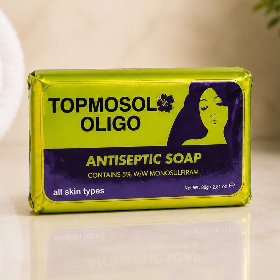 TOPMOSOL OLIGO Antiseptic Soap Bar 5% w/w Monosulfiram, 80g (2.81 oz)