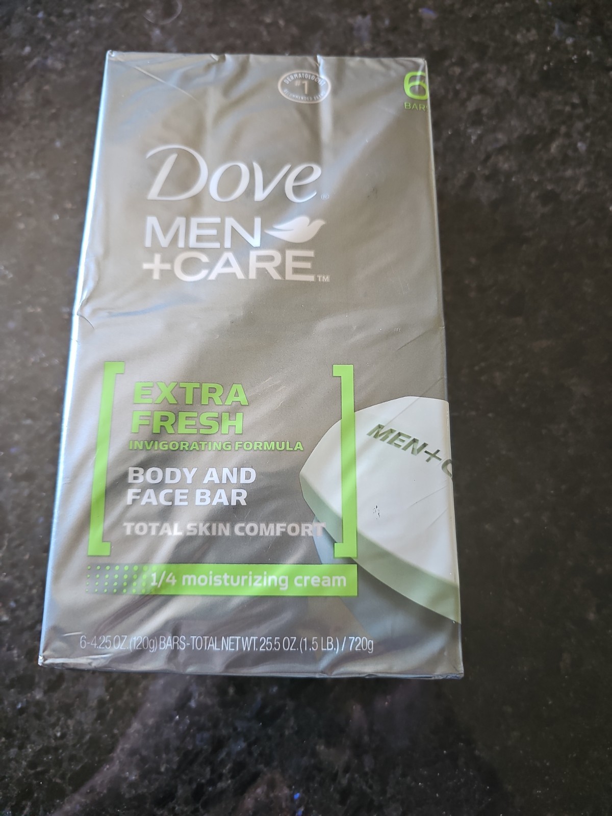 Dove Men+Care Body and Face Bar Soap, Extra Fresh, 4.25 Oz 6 Count