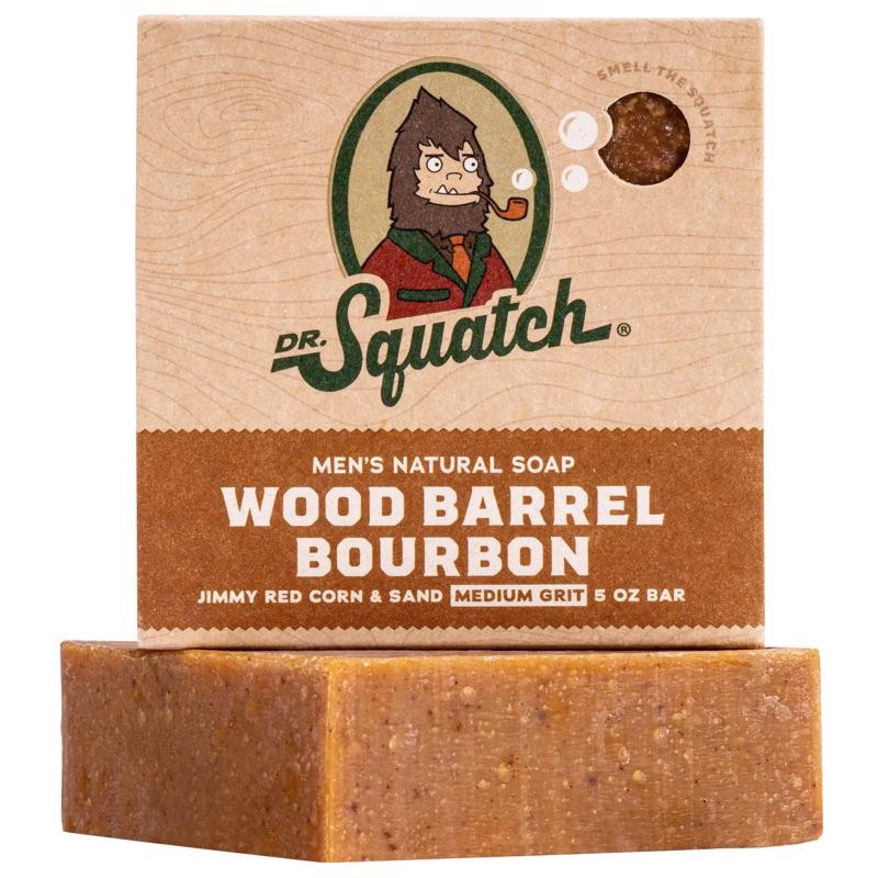 Dr. Squatch Wood Barrel Bourbon Scent Soap Bar 5 oz