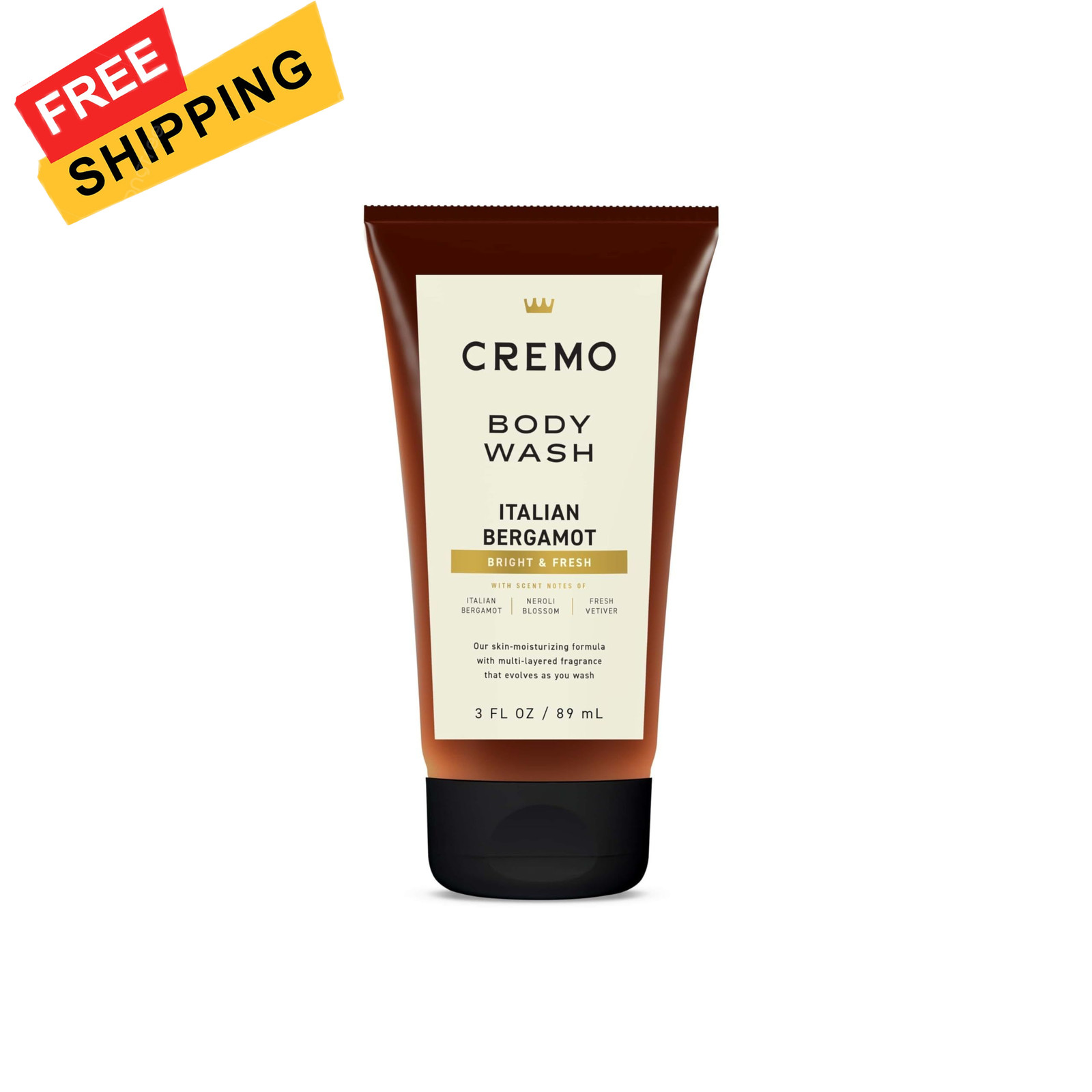 Cremo Rich-Lathering Italian Bergamot Travel Size Body 1 Count (Pack of 1)