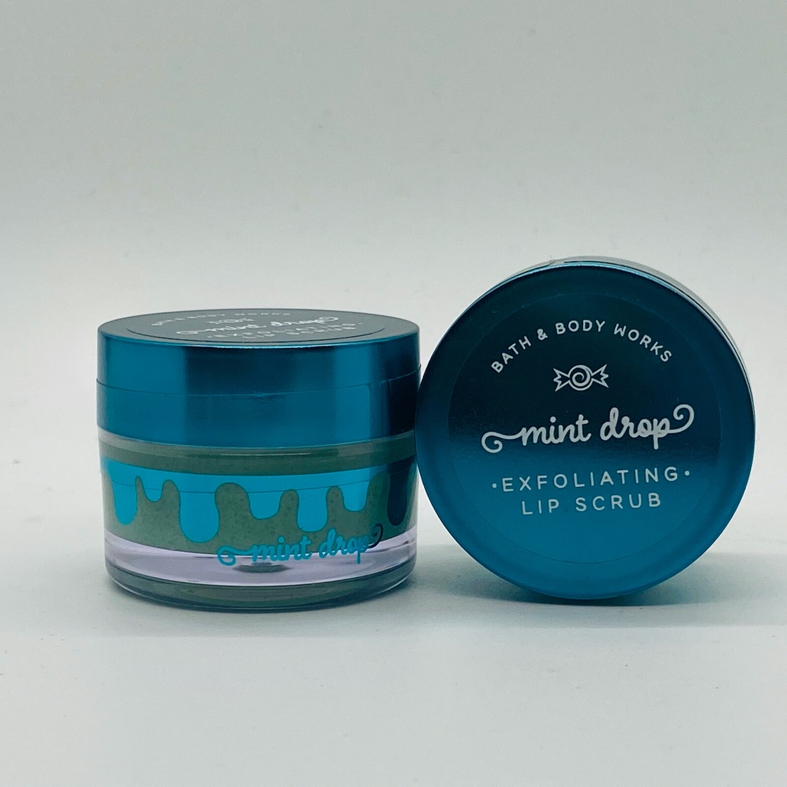 3-Pack Bath & Body Works MINT DROP Exfoliating Lip Scrub 0.5 oz/15 g Each