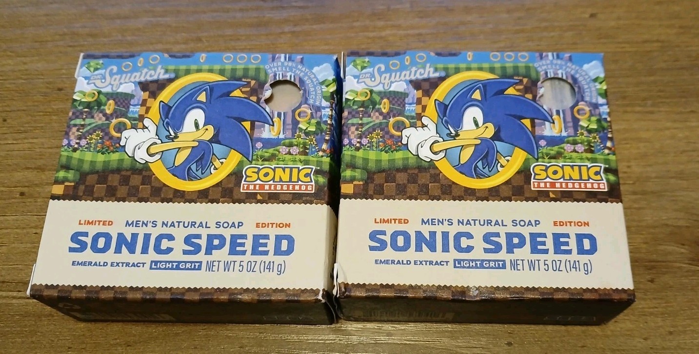 Dr Squatch Sonic Speed Limited Edition Bar Soap 2 Pack Bundle New 🔥