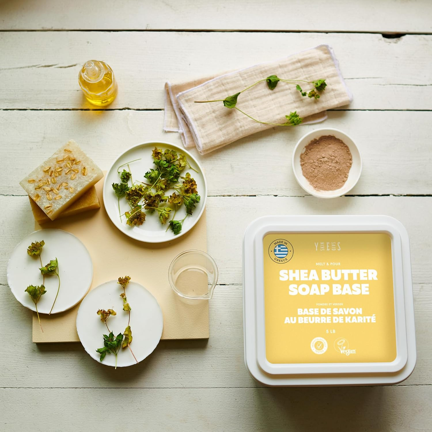 Shea Butter Soap Base – 5Lb Melt and Pour Soap Making Supplies with Organic Shea