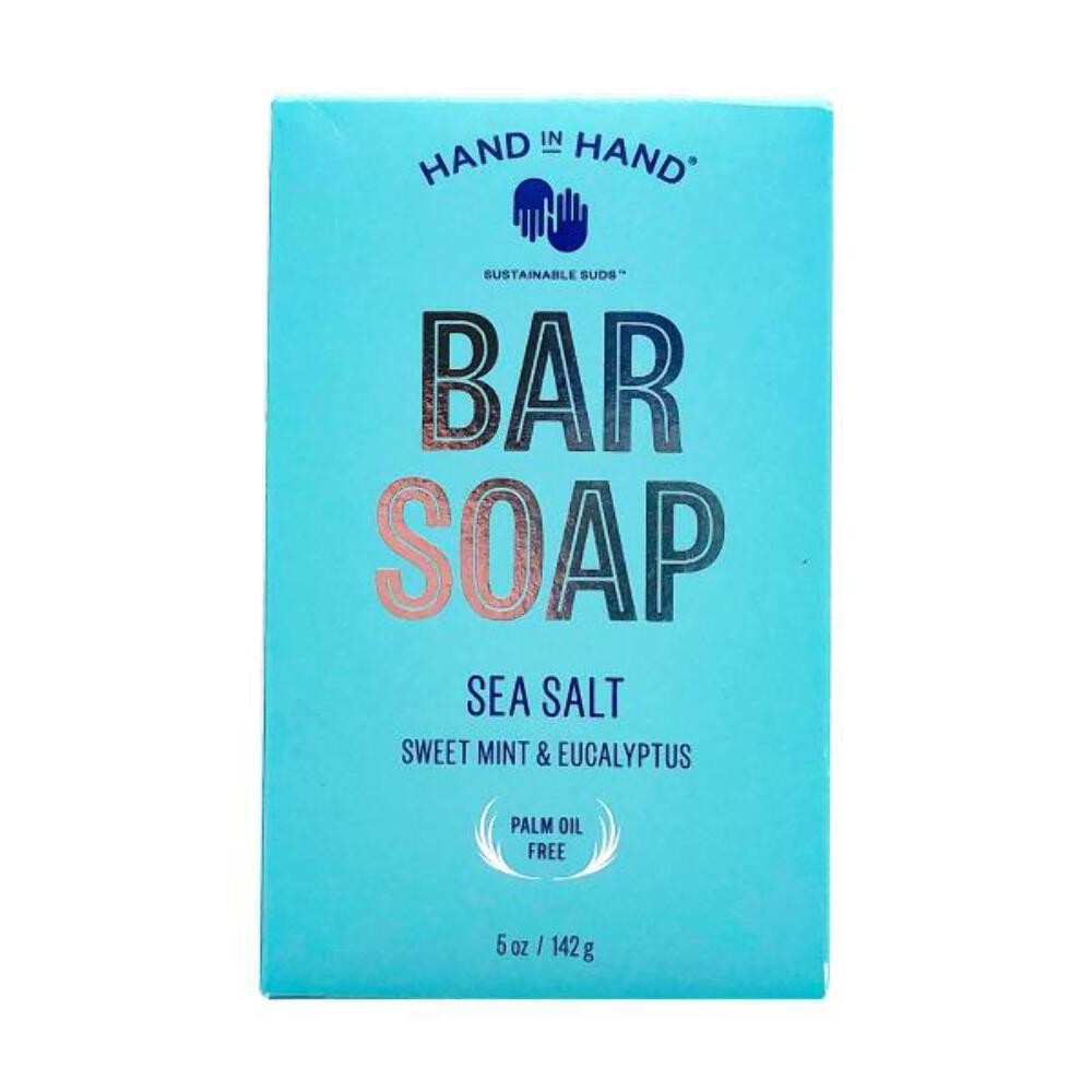 2x Hand in Hand Sweet Mint & Eucalyptus Sea Salt Bar Soap, 5 OZ