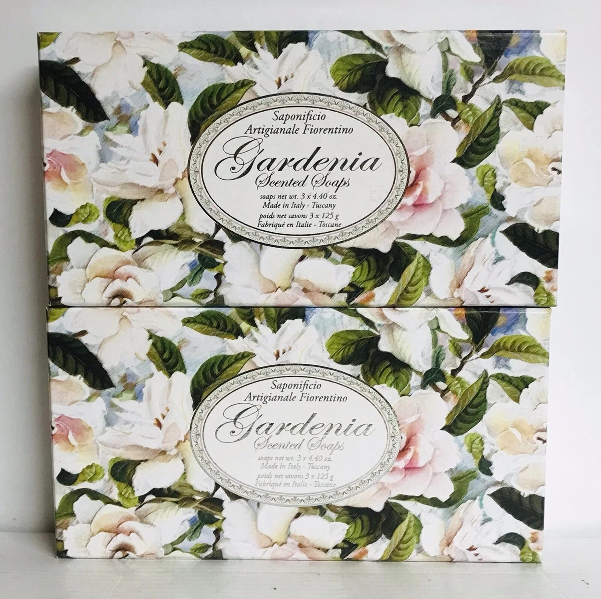2-Pack Saponificio ~ Gardenia Scented Bar Soap from Italy 6 bars 4.40 oz Each