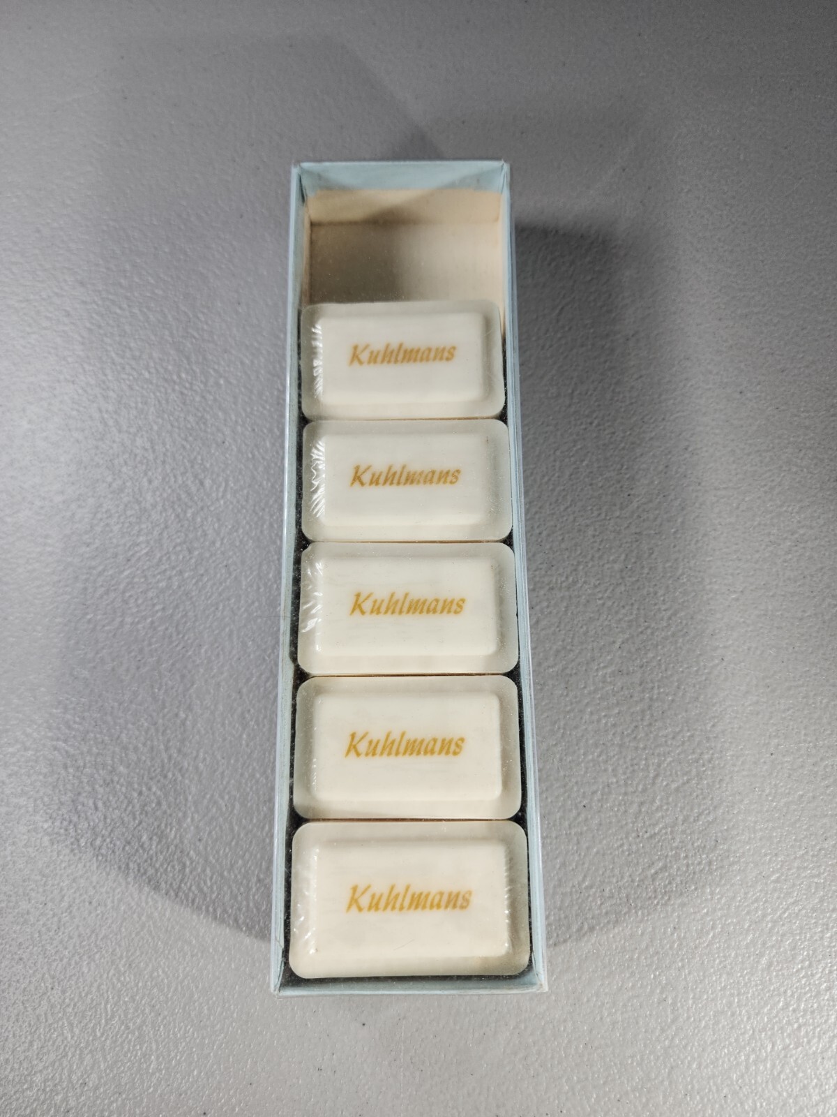Vtg Katherine Gray KUHLMANS Soap Made From French Milled 5 Wrapped Bars