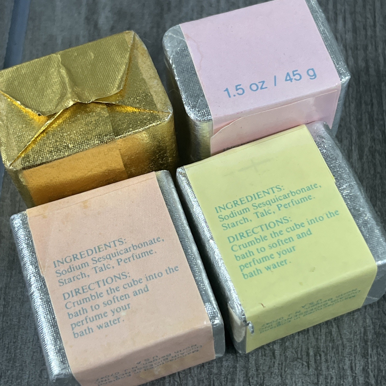 English Bath Cubes Floral Garden Scents And Oil Pearls – Vintage