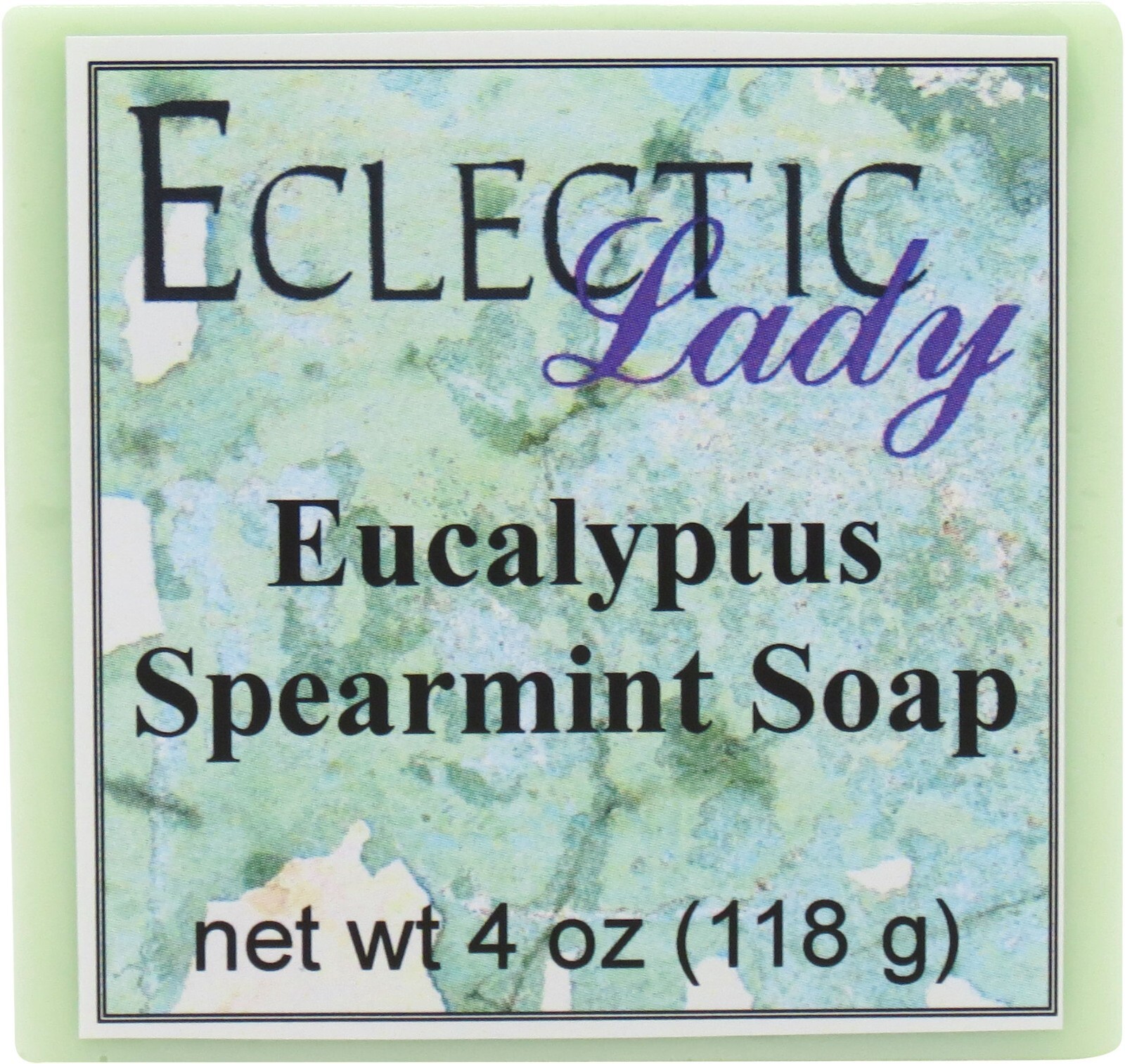 Eucalyptus Spearmint Glycerin Soap by Eclectic Lady, 4 oz Bar