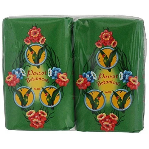 6 Bars – Thai Herbal Parrot Unique Botanical Fragrance (Green) Bar Body Soap 60G