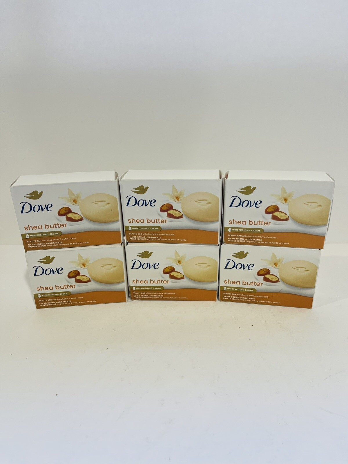 Dove Soap Bar Shea Butter Moisturizing Cream Beauty – 6 Pack x 90g – 3.17 oz ea