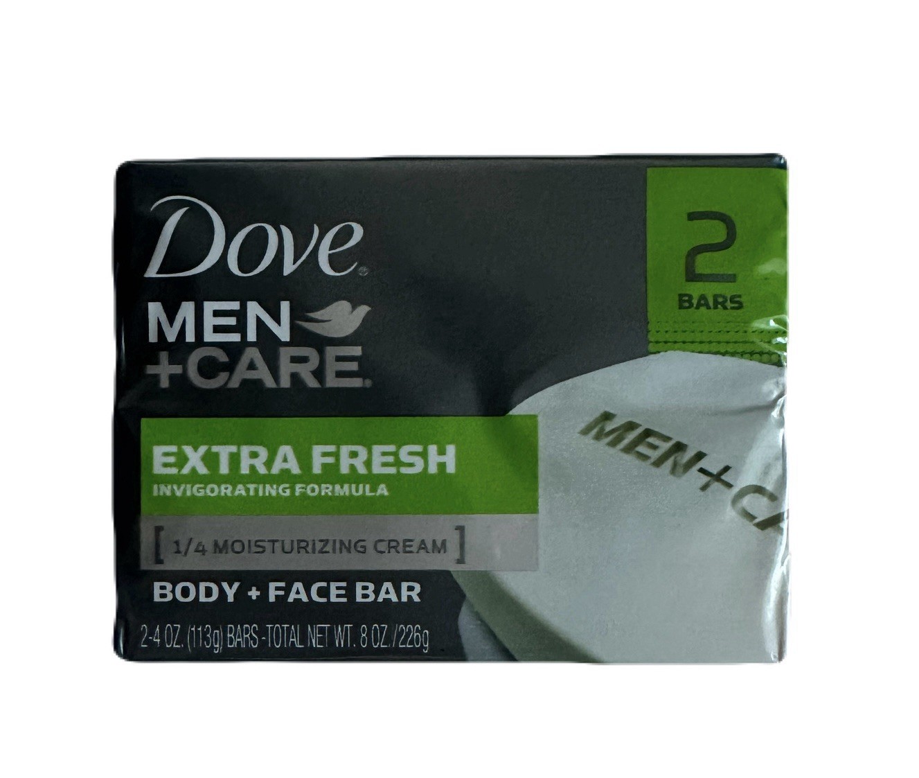 Dove Men+Care Body & Face Bar Soap Moisturizing Nourish Skin Extra Fresh 4 oz