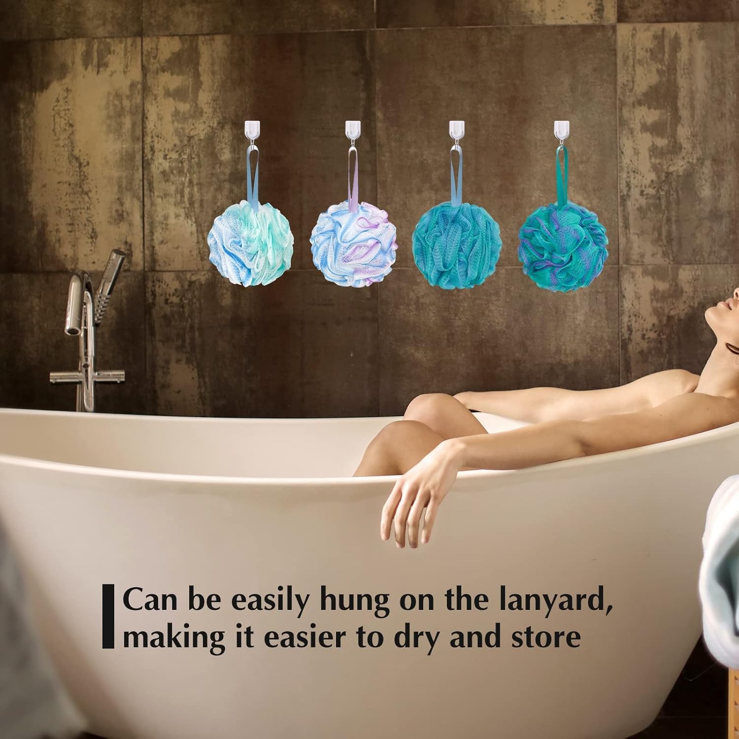 10 Pack Bath Sponge Shower Loofahs 40g,Mesh Pouf Green, Blue, Purple