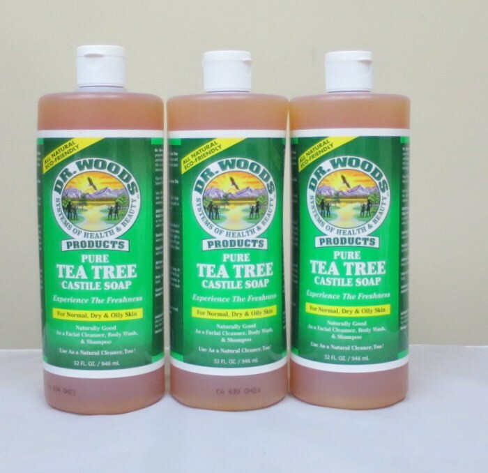 Dr. Woods Pure Tea Tree Castile Soap Normal to Oily Skin ( 3 PACK)
