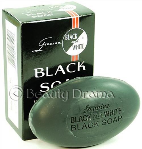 Black and White Botanical Face & Black Soap 6 oz