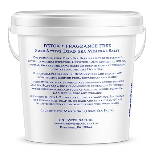 Dead Sea Salt for Bath 5lb Unscented Mineral Rich Exfoliating