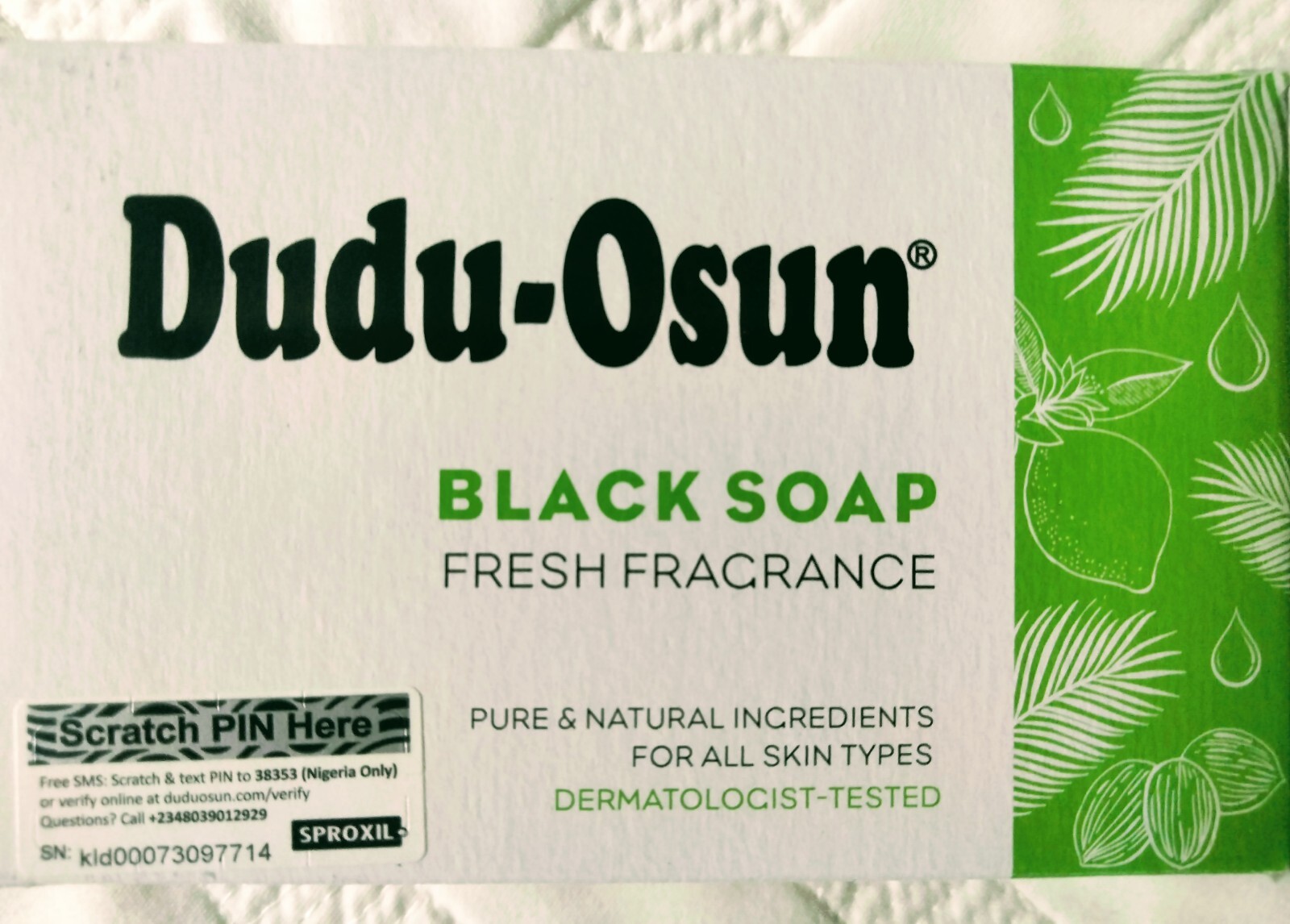 Dudu-Osun African Black Soap Raw Bar Body Face Wash Fresh Fragrance