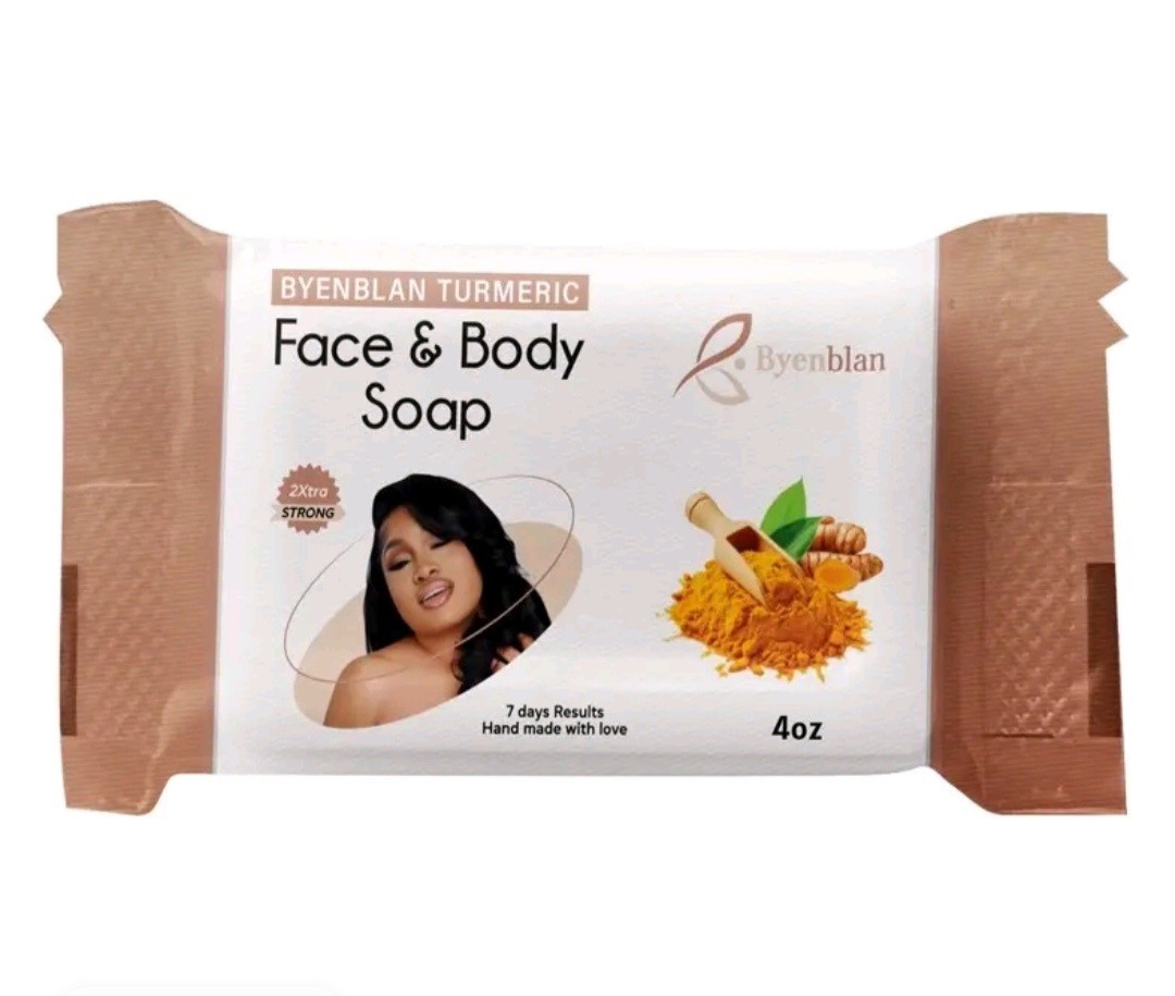 Byenblan Face & Body Handmade Soap Bar Multipack Papaya & Turmeric 7 oz