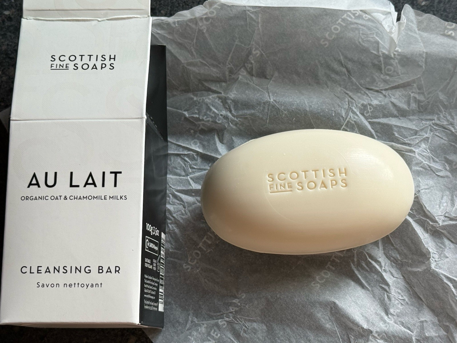 The Scottish Fine Soaps Co. AU LAIT Cleansing Bar Travel Size 3.5oz NIB