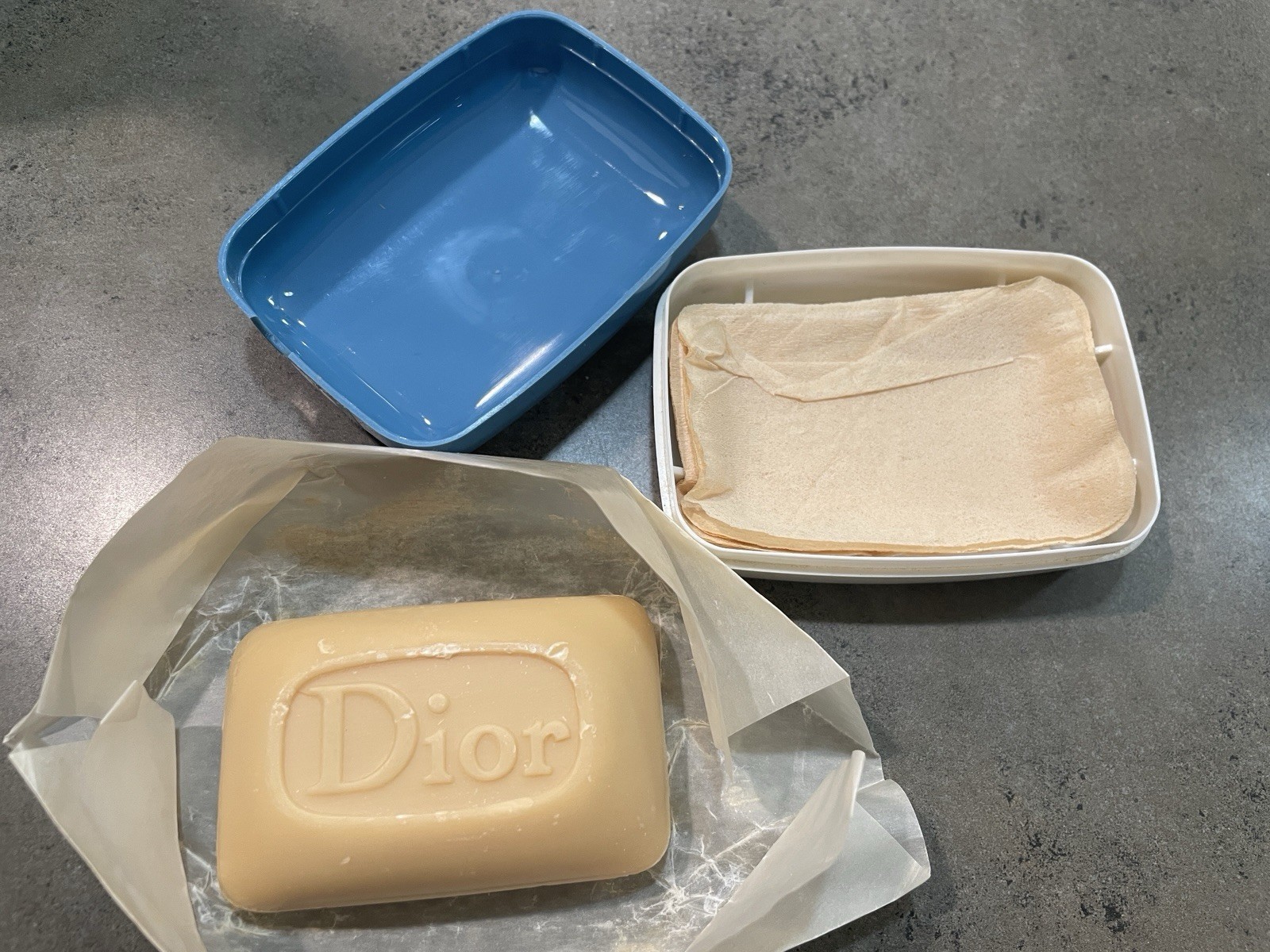 Vintage Christian Dior Diorella Saxon Soap w Case 2.7 Oz Made in France *RARE*