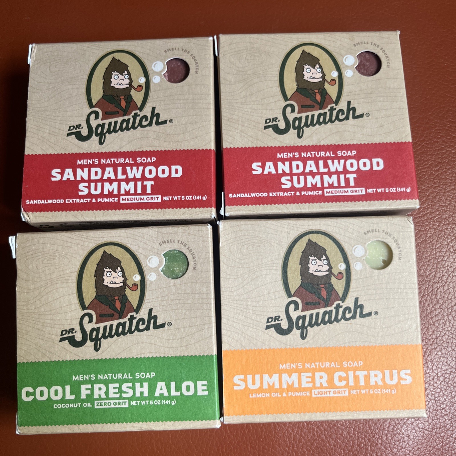 Lot (4) Mixed Scents Dr. Squatch Bar Boxed Men’s Soaps