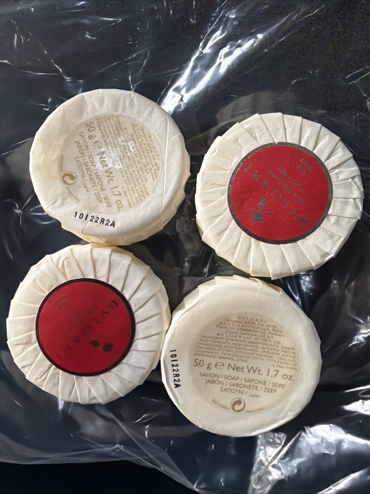 BVLGARI au thé Rouge ( The Rouge ) Soap – 1.7oz / 50g Lot Of Four NEW