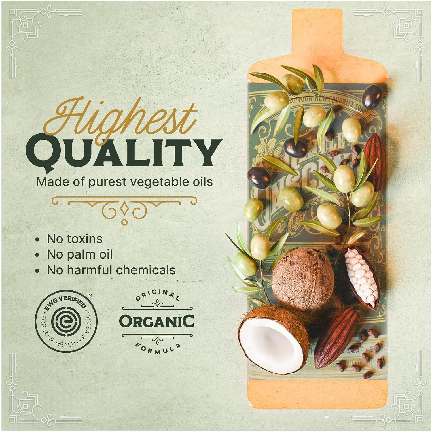 Organic Unscented Castile Soap, Body Wash