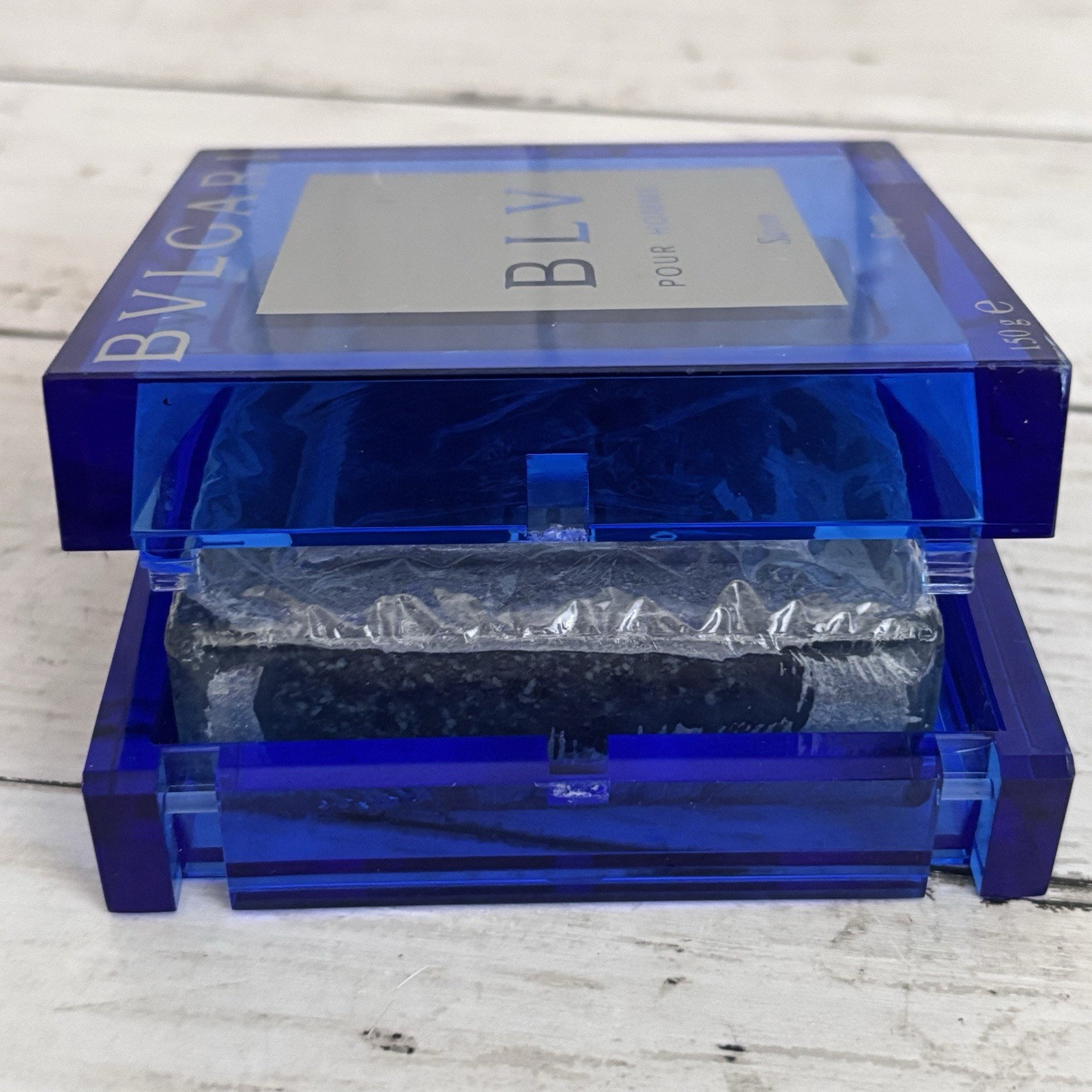 Bvlgari BLV Pour Homme Bar Soap Vintage Discontinued Case/Soap Dish