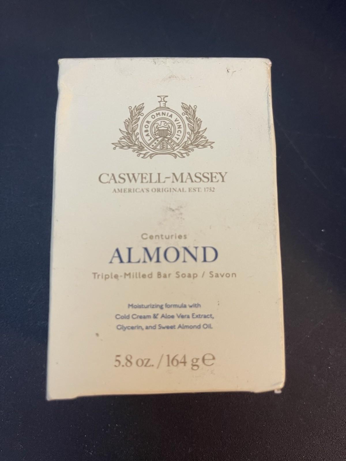 Caswell Massey Centuries Almond Triple Milled Bar Soap – Made In USA 5.8oz New!