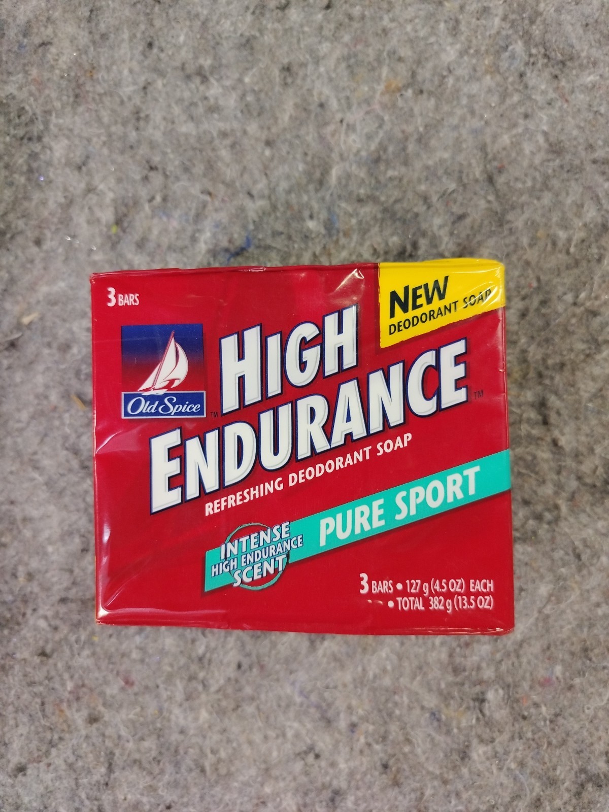 OLD SPICE High Endurance Bar SOAP, 3 Bars, Pure Sport ORIGINAL FORMULA, NEW