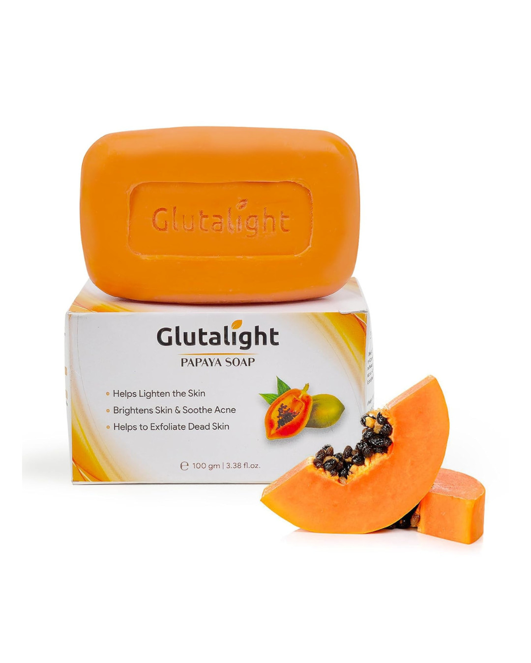 Papaya Soap | Glutathione & Papaya Extract | Body Tan Removal Soap