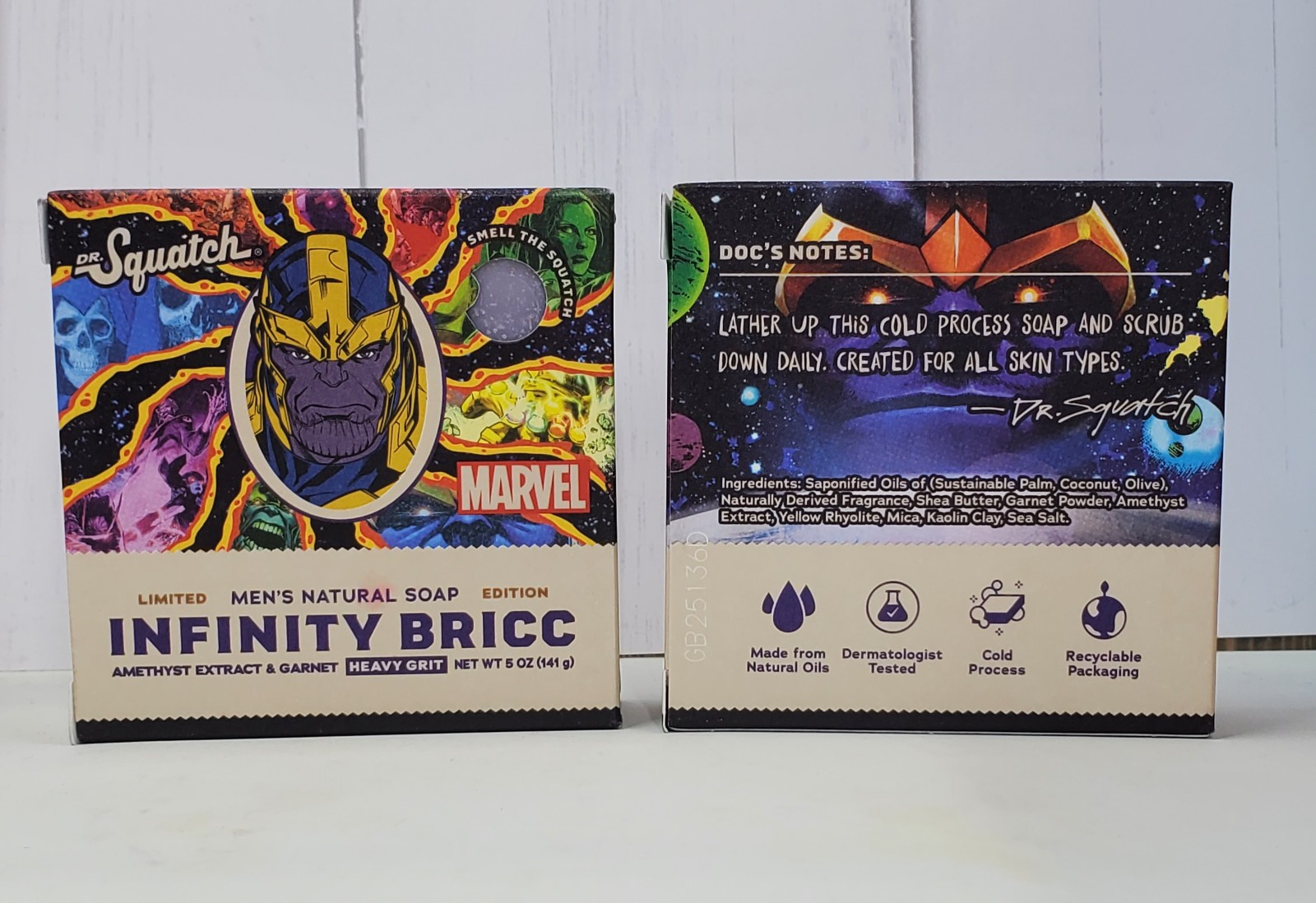 Dr Squatch Limited Edition Bar Soap Marvel Villains Infinity Bricc Heavy Grit