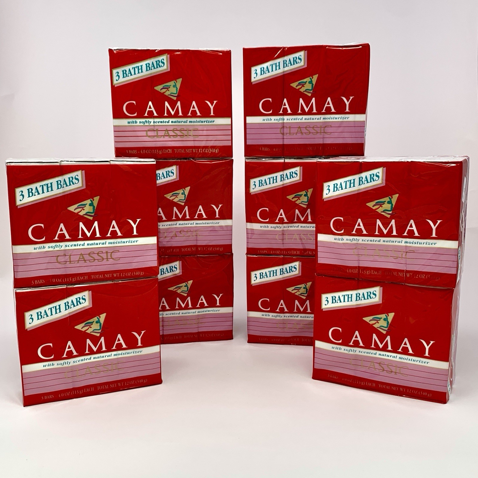 Lot 10 x 3 Packs Camay Soap Pink Classic Softly Scented Discontinued Bath Bar