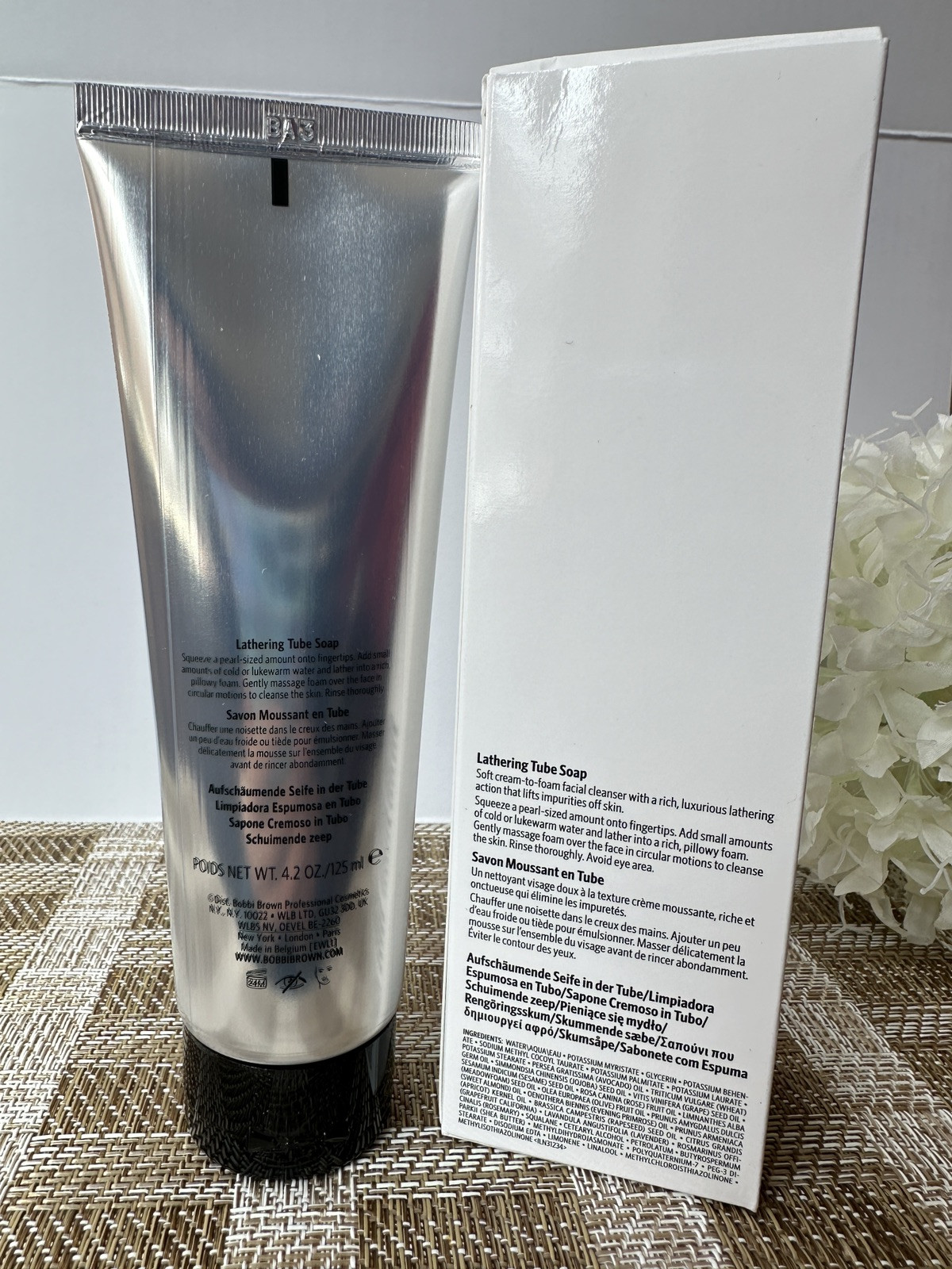 Bobbi Brown Lathering Tube Soap 4.2 Oz 125 mL Full Size Face Cleanser NIB