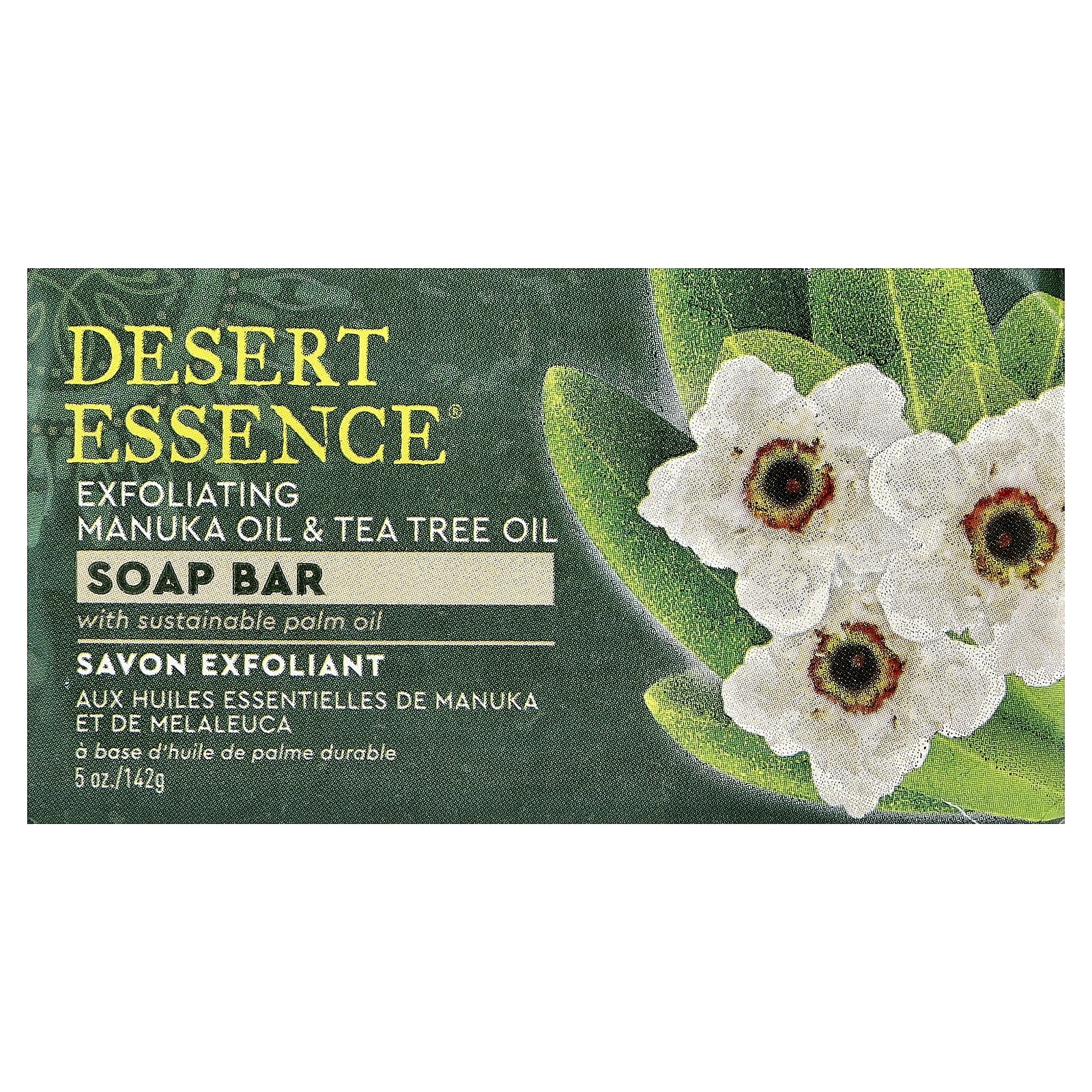 Manuka & Tea Tree Oil Exfoliating Soap Bar 5 Oz