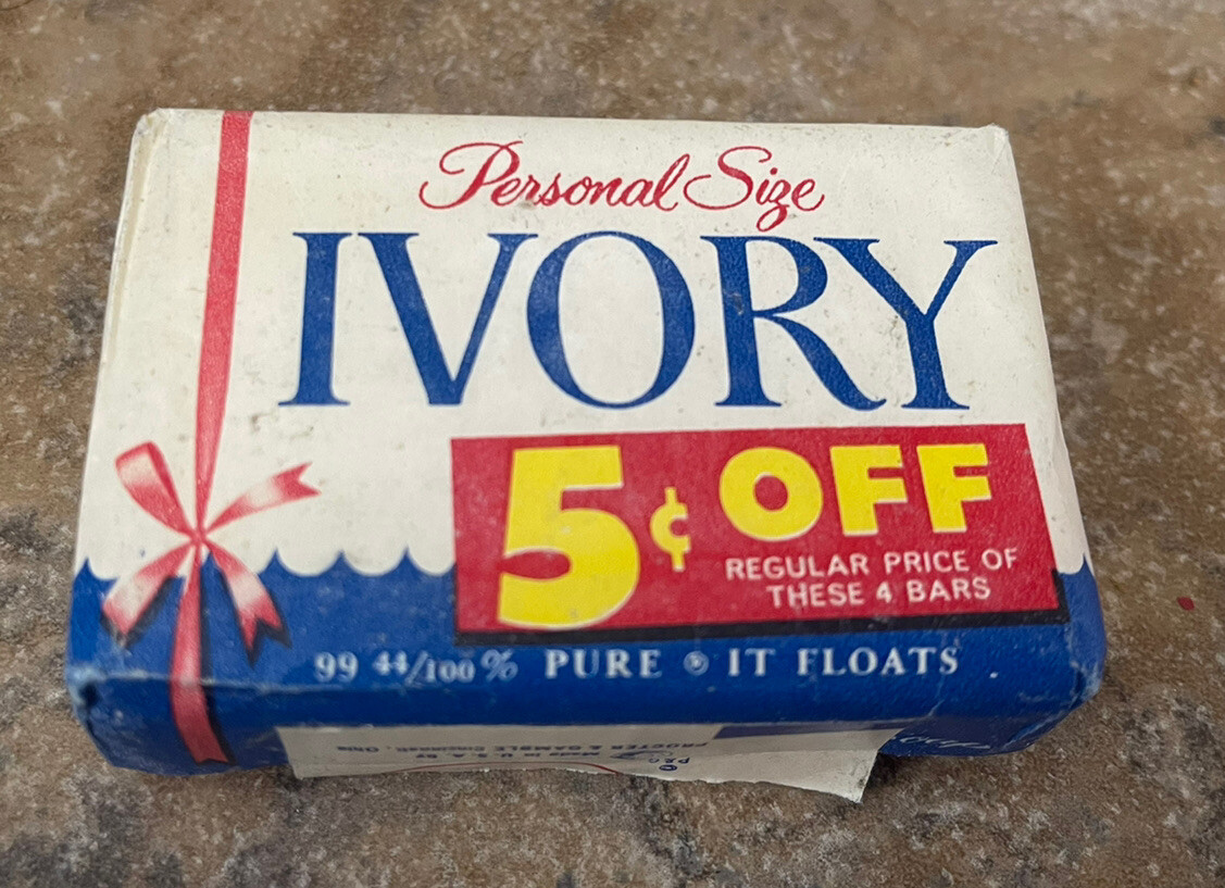 Ivory Soap Vintage Bars Floating Personal Size Soap 1960 USA