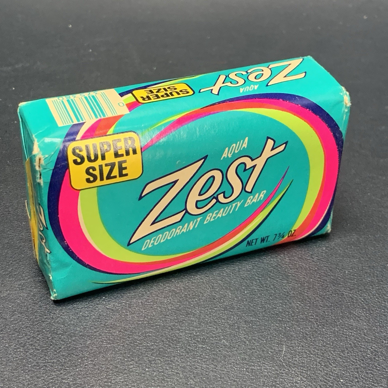 Vintage Zest Aqua Deodorant Beauty Bar Soap Super Size Bar – 7 3/4 oz USA