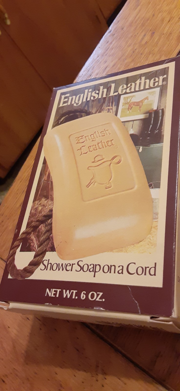 Vintage English Leather Men’s Shower Soap On A Cord U.S.A