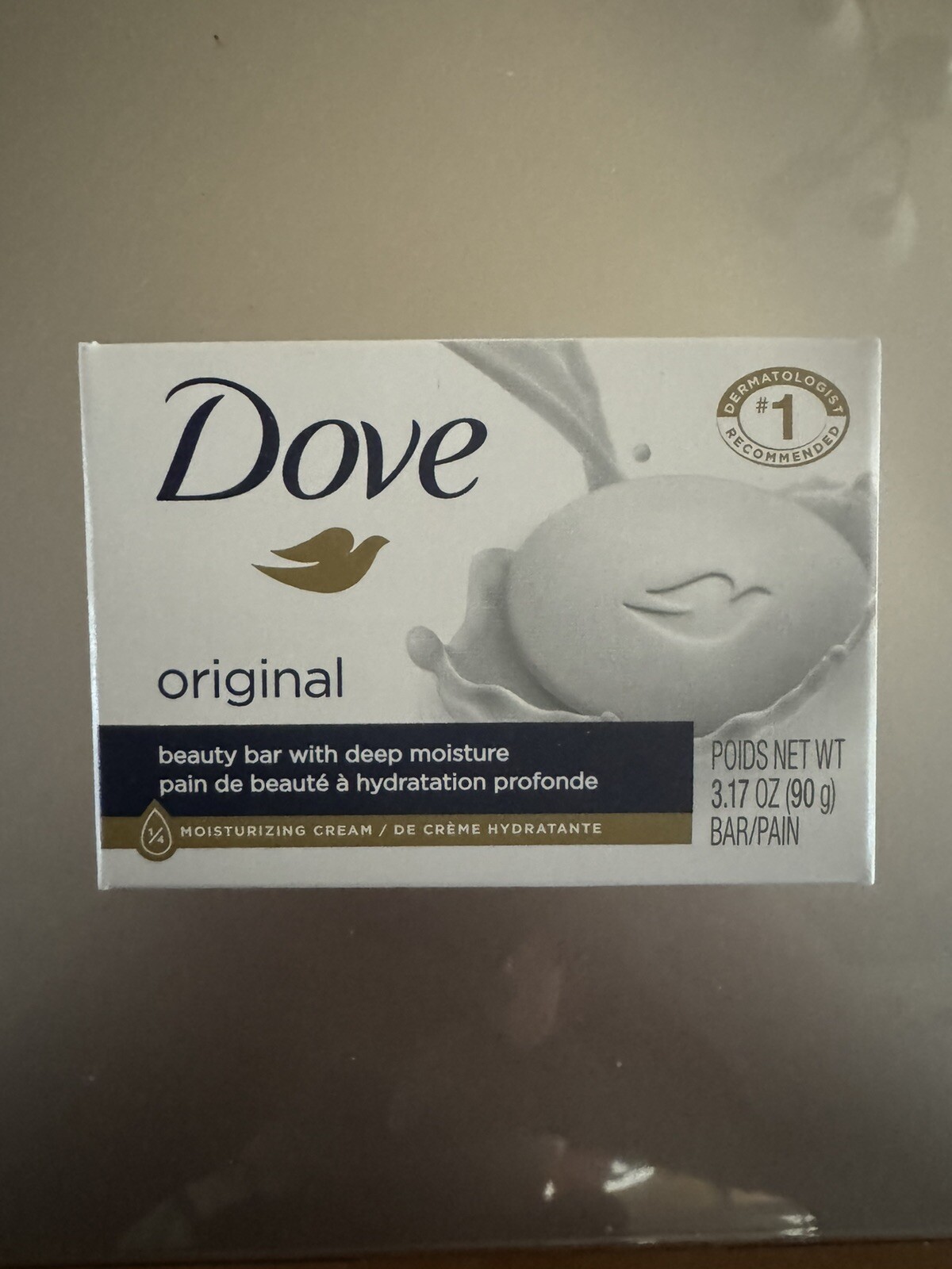 Dove Soap Bar Original White Moisturizing Cream Beauty 3 Pack 90g- 3.17 oz
