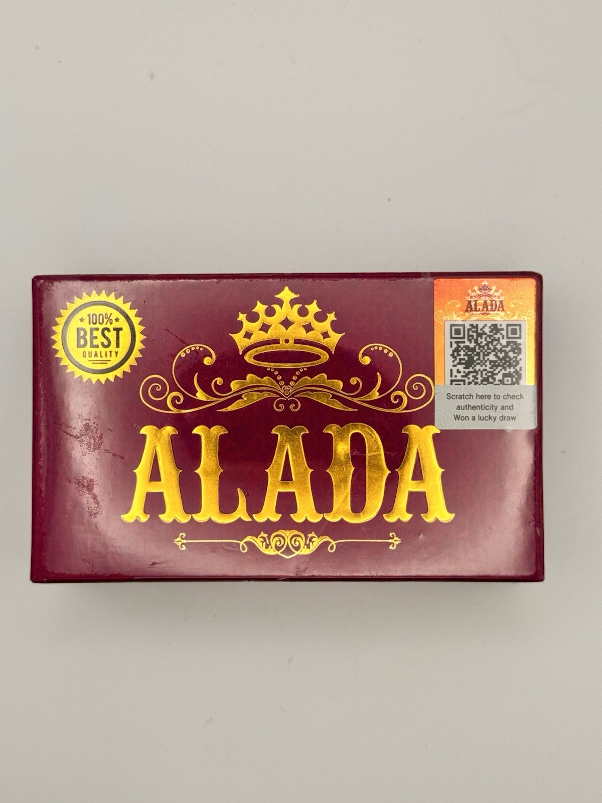 ALADA Crown Pattern Red Gold Unisex Body Bar Soap for Body Cleansing Skincare