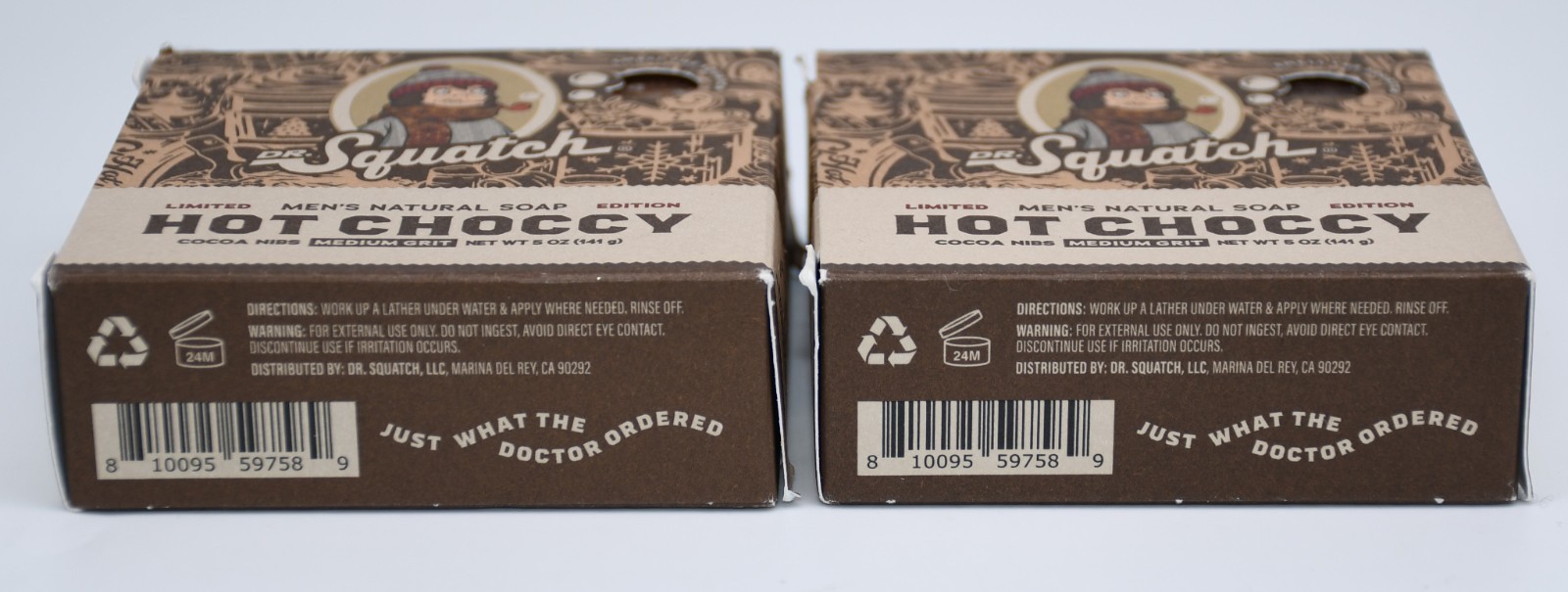 Dr. Squatch Hot Choccy 5 oz Men’s Natural Bar Soap – Limited Edition, Lot of 2