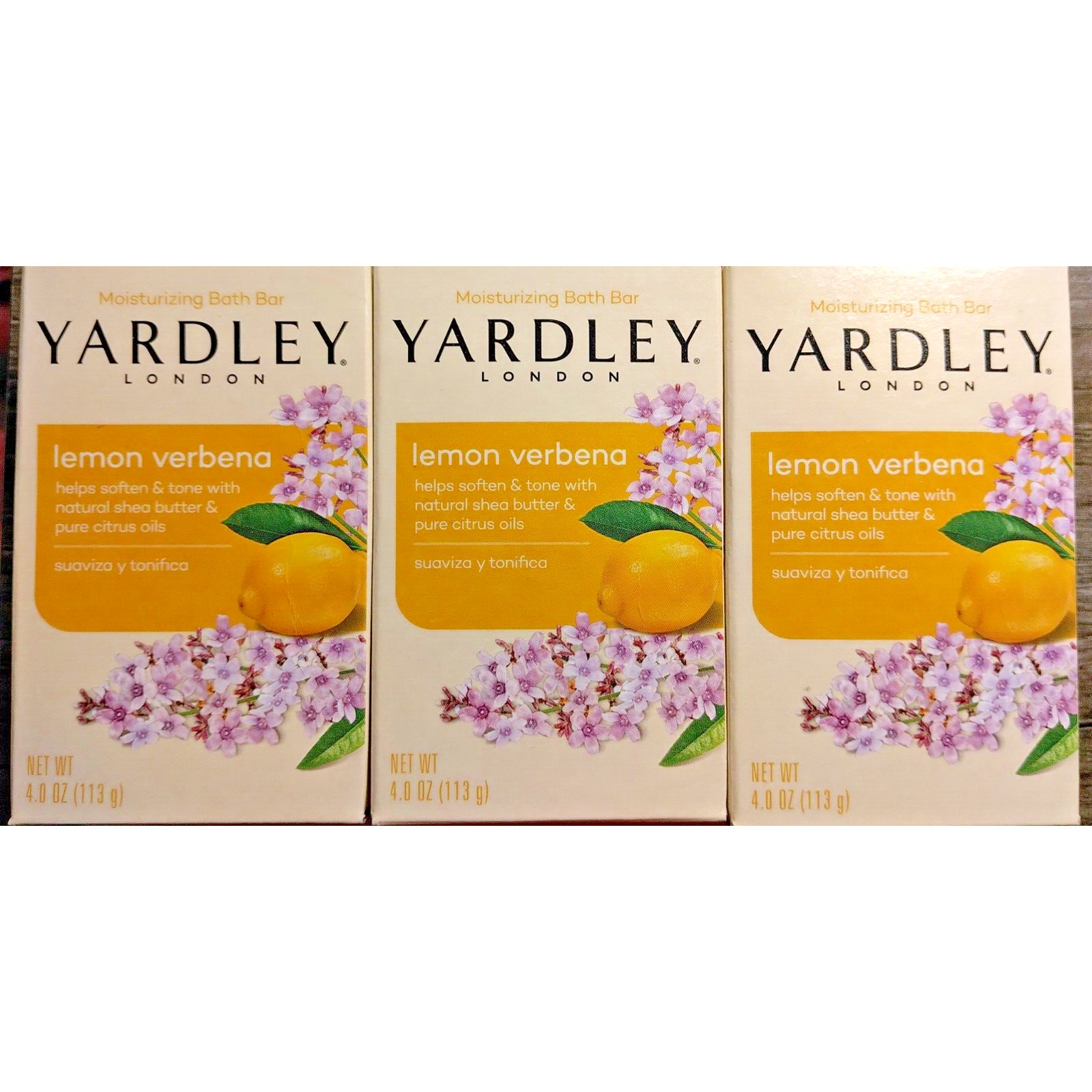Yardley Lemon Verbena With Shea Butter & Pure Citrus Oils Bar Soap 3 – 4.0 Oz