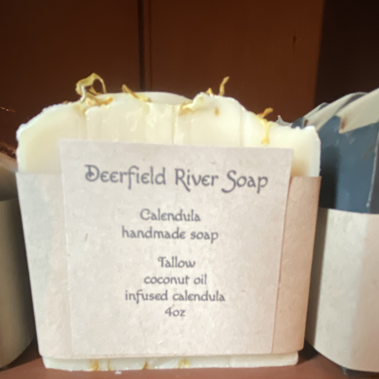 Deerfield River Soap Handmade Body Bar Soap Calendula Tallow & Coconut Oil 4 oz